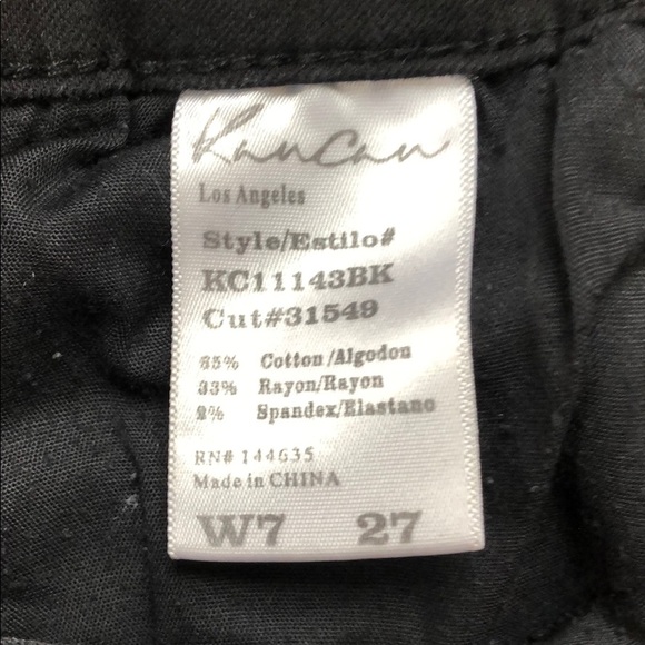 Black Distressed Denim Shorts - Picture 4 of 4